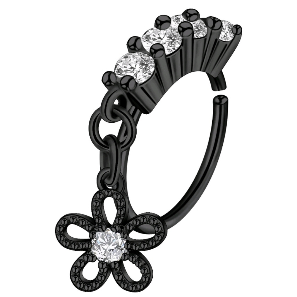 flower nose ring hoop